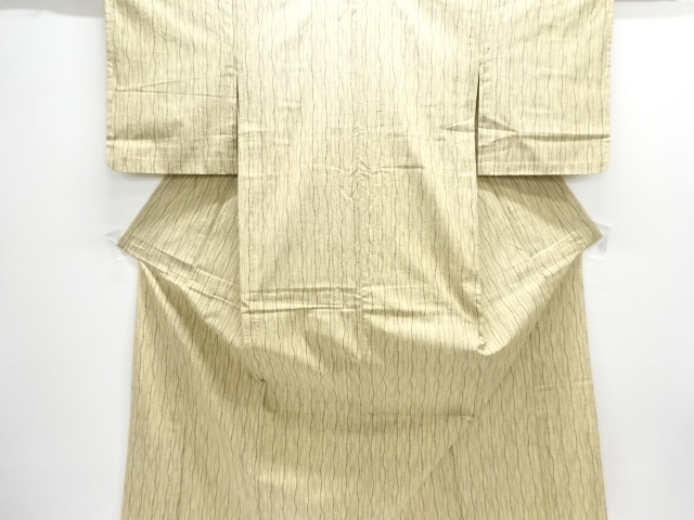 JAPANESE KIMONO / HITOE / TSUMUGI / WOVEN TATEWAKU PATTERN